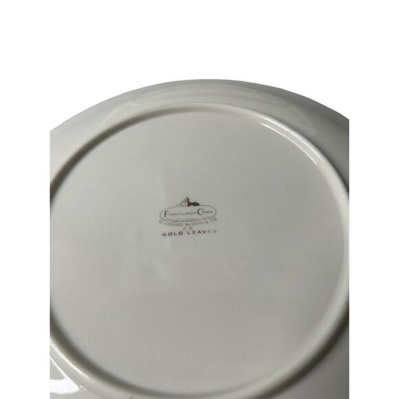 Franciscan Pottery China Gold Leaves Salad and Dinner Plate Set Gladding McBean - Picture 6 of 13